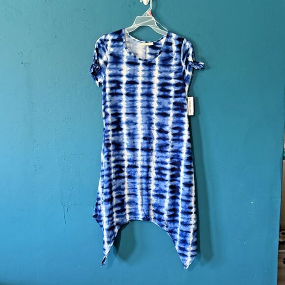 Bobbie Brooks Woman's Blue Tie Dye Casual Dress - Hip Pockets - Medium (New) - Picture 1 of 10